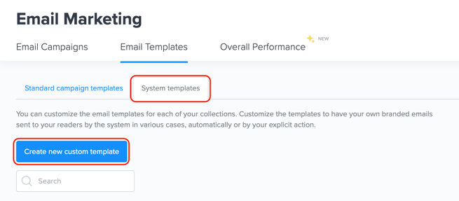 system templates
